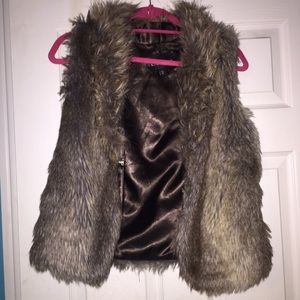 Faux fur vest
